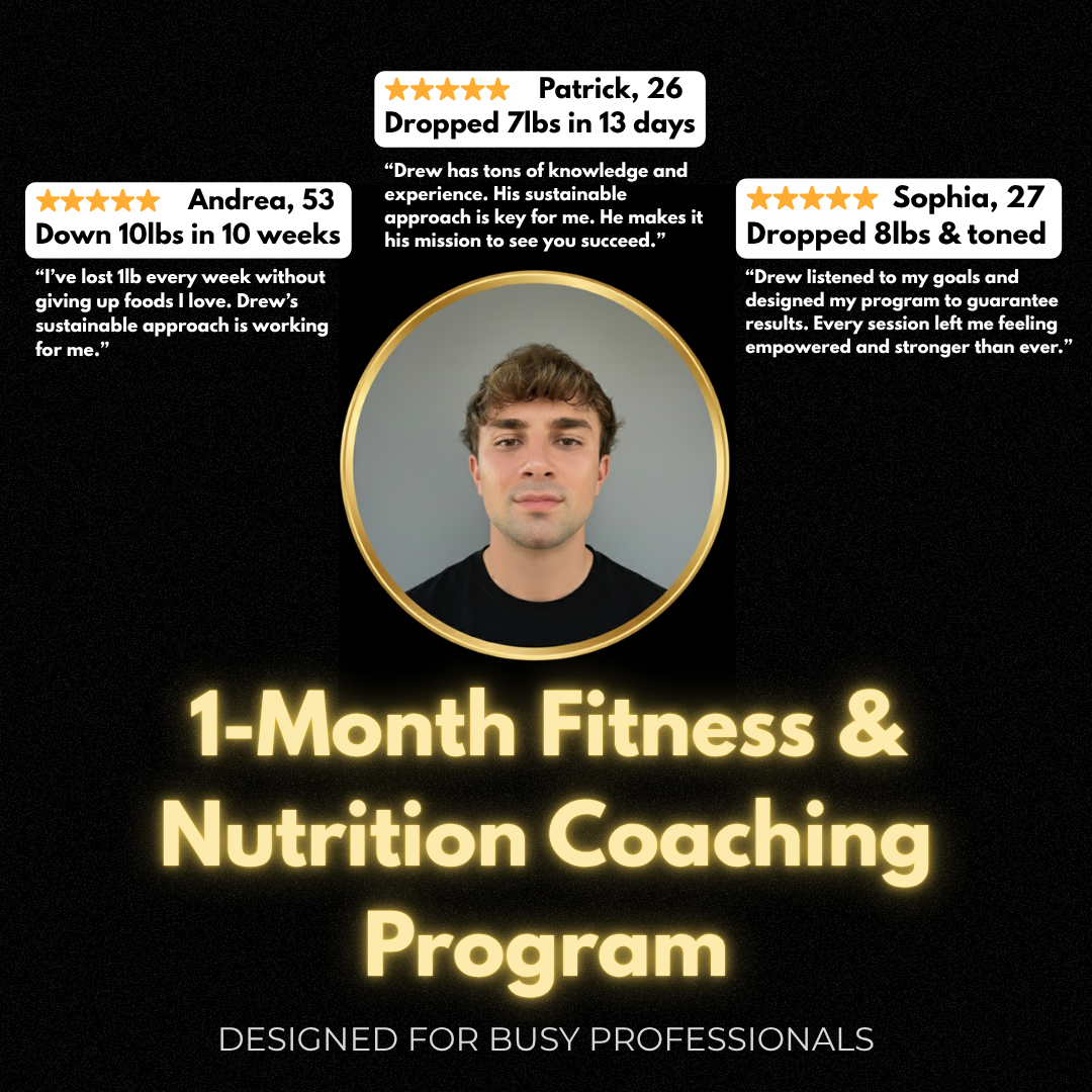 1-Month Fitness & Nutrition Coaching Program – $100 (75% OFF, Normally $400/month)